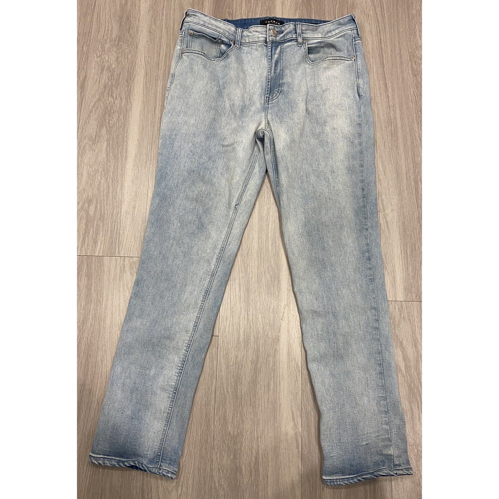 Pacsun Jeans Mens 34x32 Blue Slim Skinny Light Wash Pants Denim Distressed